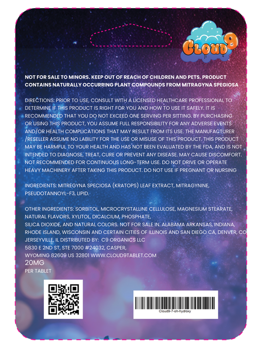 Raspberry Bliss 7-Hydroxymitragynine 4 Tablets